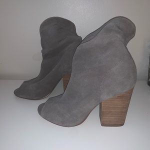 Open toe booties